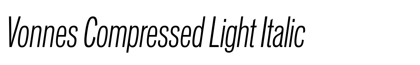 Vonnes Compressed Light Italic